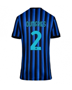 Billige Fotballdrakt Inter Milan Denzel Dumfries #2 Replika Hjemmedrakt Dame 2025-26 Kortermet Billige Fotballdrakt Inter Milan Denzel Dumfries #2 Replika Hjemmedrakt Dame 2025-26 Kortermet